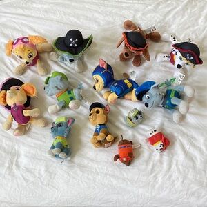 Paw Patrol Stuffed Animals - Blue, Brown, Red, Green